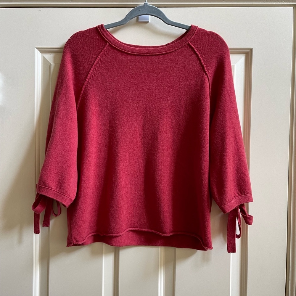 Velvet by Graham & Spencer Nicolette Cashmere Tie-Sleeve Sweater - Picture 2 of 9